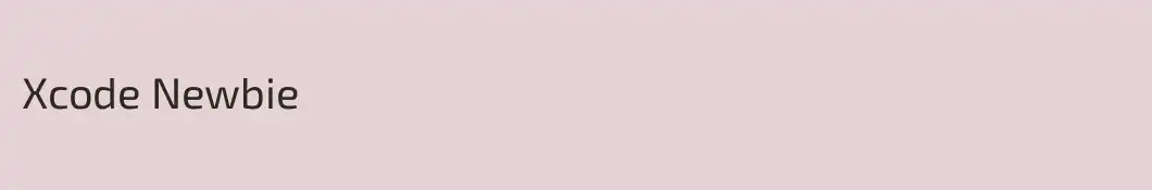 Xcode Newbie